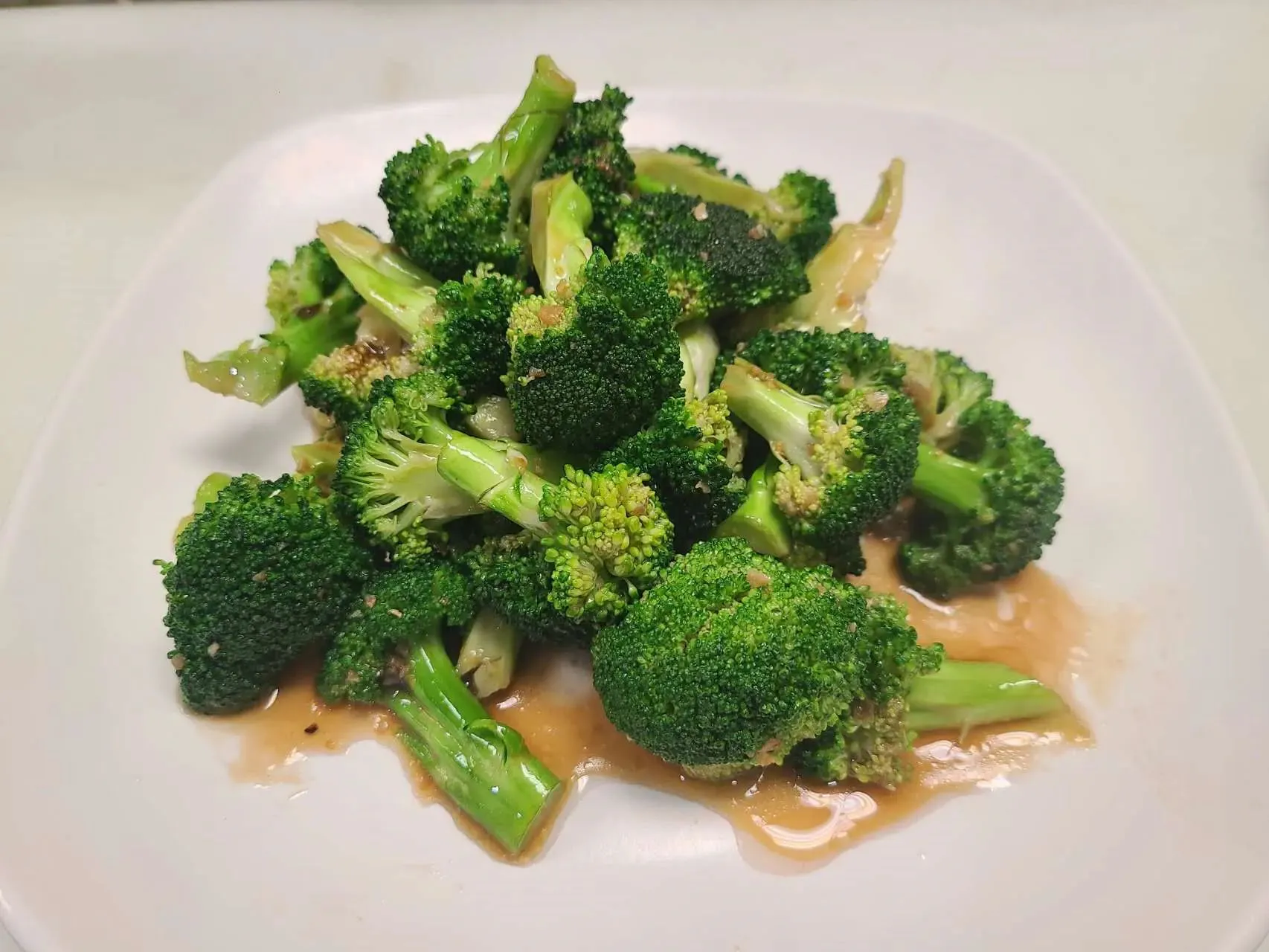 Garlic‑flavored stir‑fried broccoli at 1st Dumpling N Noodle, a Chinese Restaurant in CA